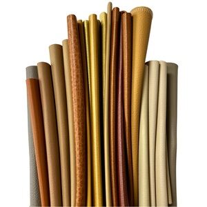 20 Designer Camel Faux Leather Fabric Swatches Quilting Crafts Sewing Upholstery